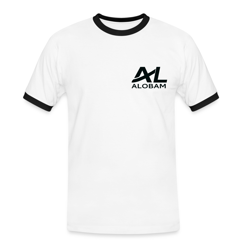 ALOBAM Men's Ringer Shirt - white/black