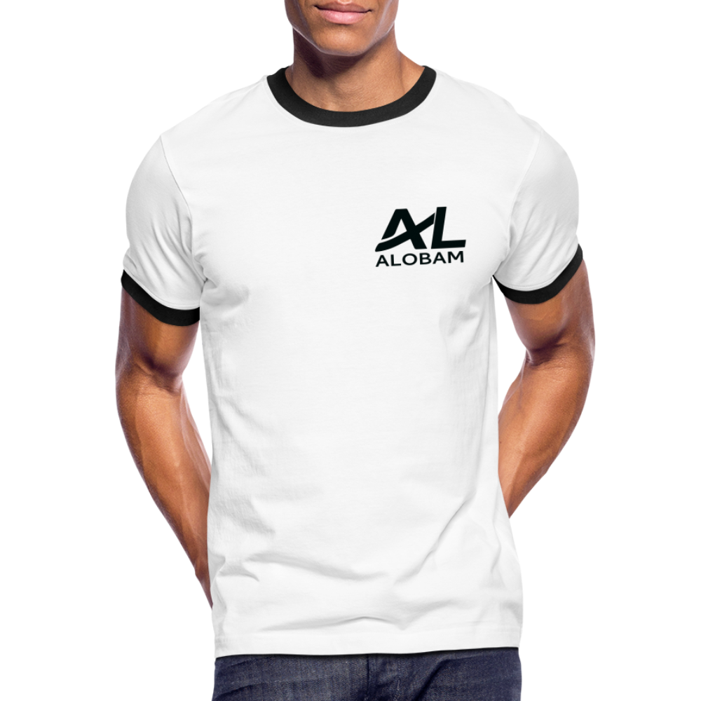 ALOBAM Men's Ringer Shirt - white/black