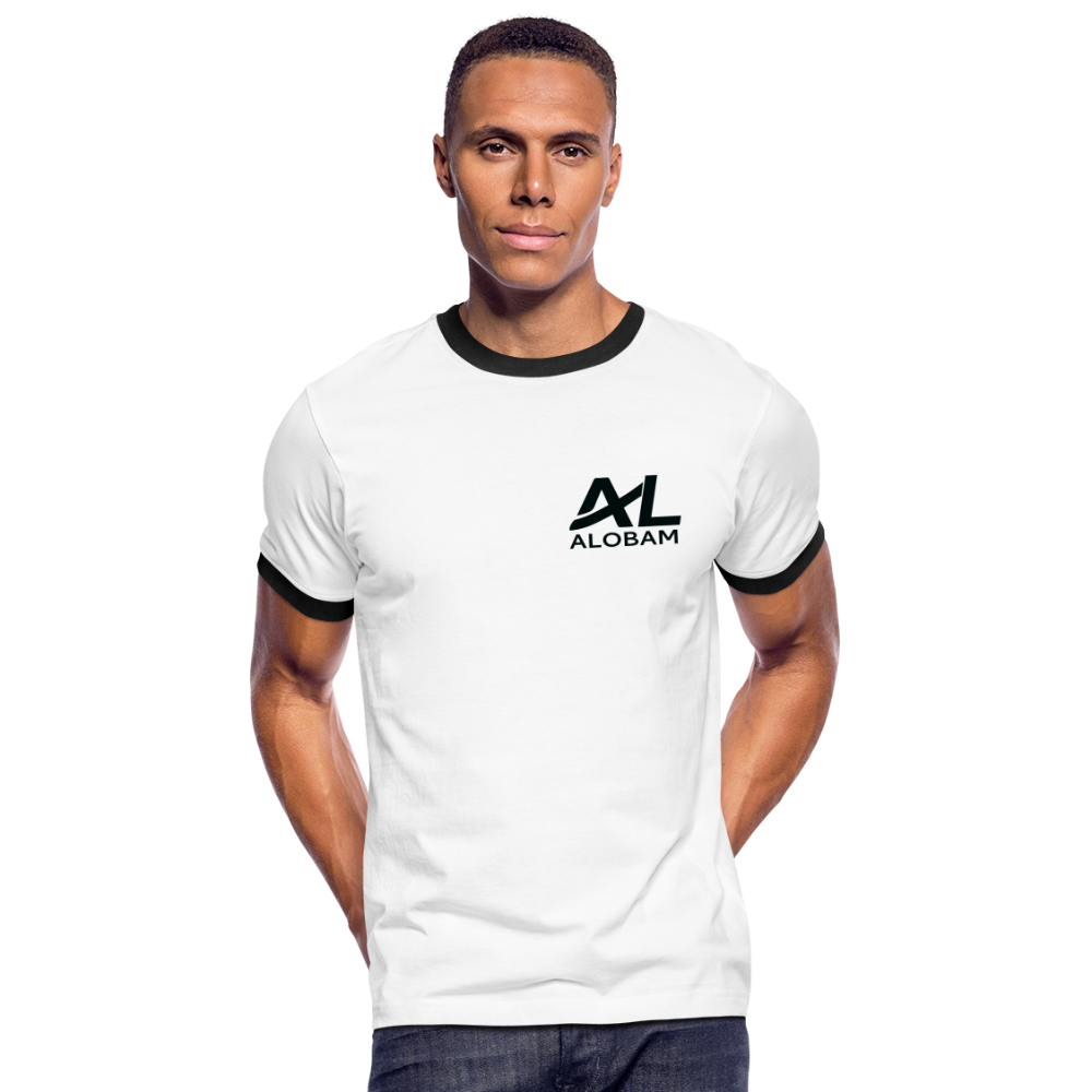 ALOBAM Men's Ringer Shirt - white/black