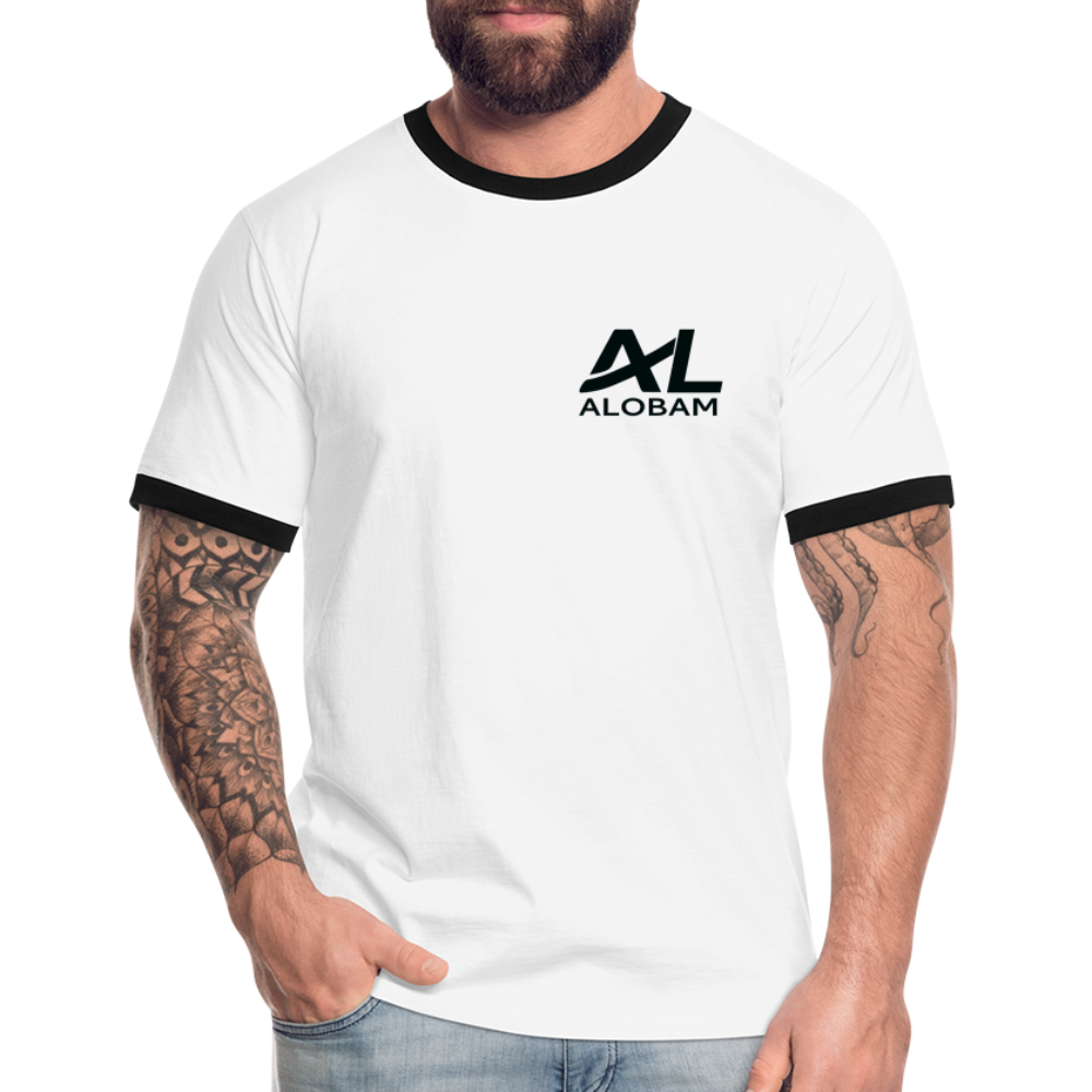 ALOBAM Men's Ringer Shirt - white/black