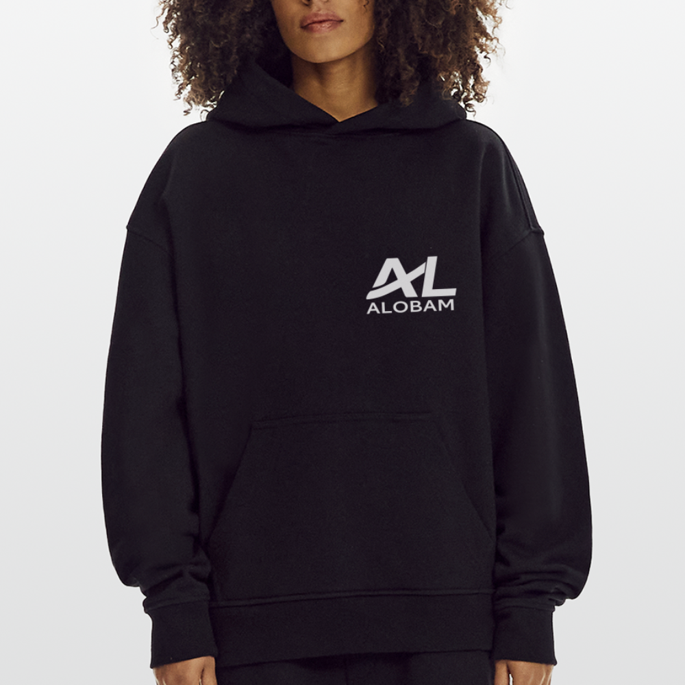 ALOBAM Heavyweight Oversized Organic Hoodie - SOLID BLACK