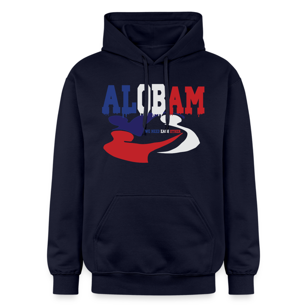 ALOBAM Unisex  Midweight Hoodie - navy