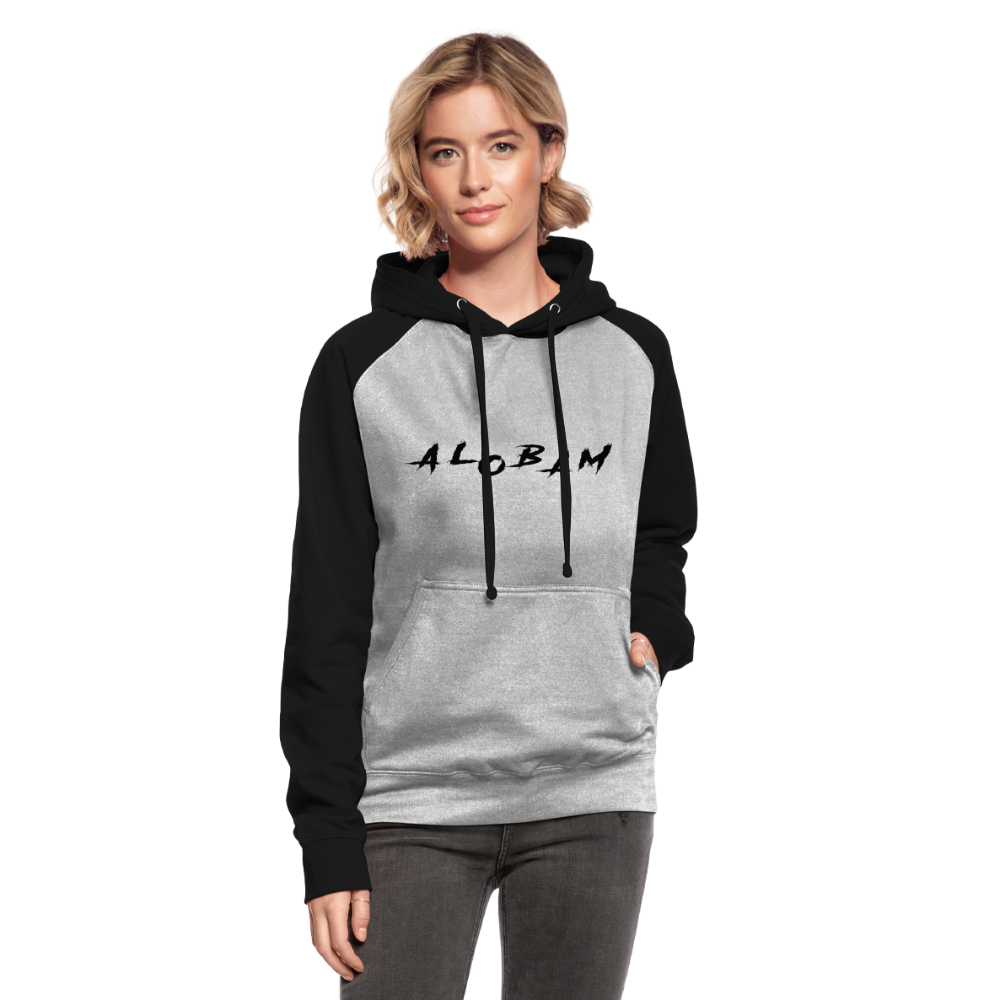 ALOBAM Unisex Baseball Hoodie - heather grey/black