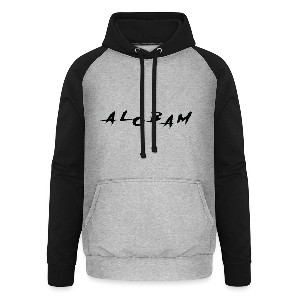 ALOBAM Unisex Baseball Hoodie - heather grey/black