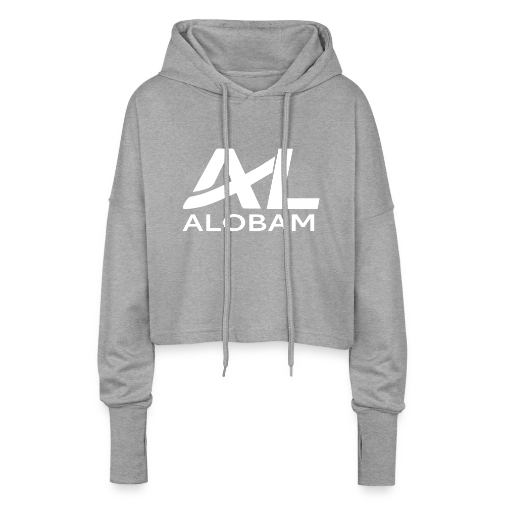 ALOBAM Cropped Women’s Hoodie - heather grey