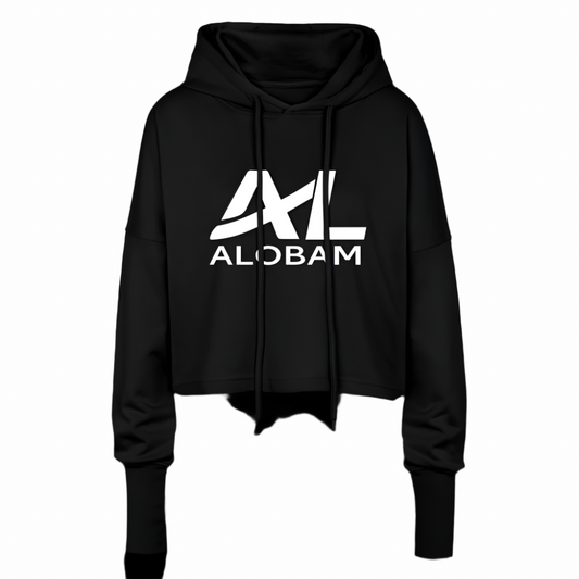 ALOBAM Cropped Women’s Hoodie - black