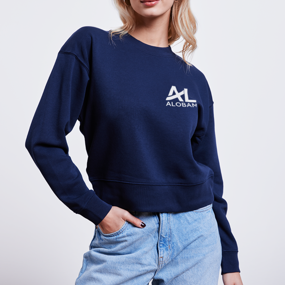 ALOBAM  CROPSTER Women’s Cropped Organic Sweatshirt - navy