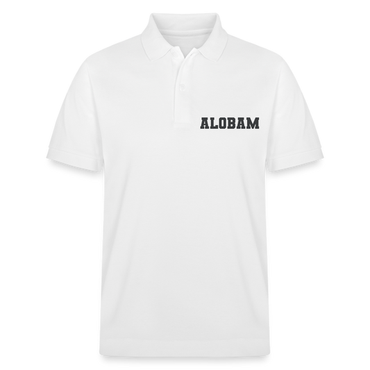 ALOBAM Organic Unisex Polo Shirt - white