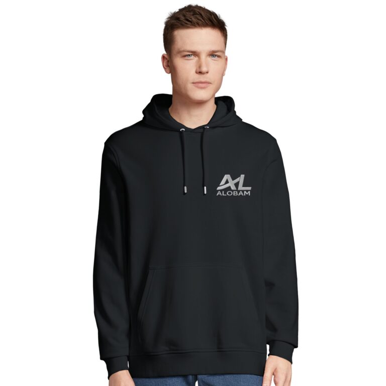 Alobam Organic Unisex Hoodie in Black