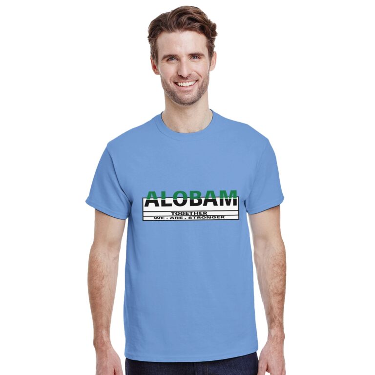 Alobam Heavyweight Unisex Crewneck T-shirt in Blue