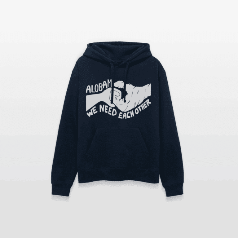 the Alobam Unisex Hooded Sweater with relaxed fit and clean cotton fleece design.