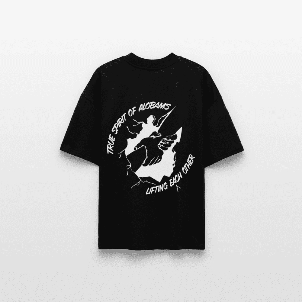 the Alobam Oversized Organic T-Shirt in relaxed unisex fit made from 100% organic cotton.