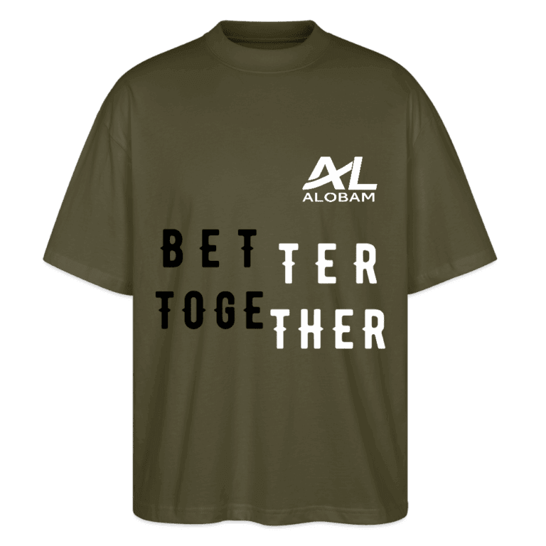 Alobam Oversized Organic T-Shirt in unisex fit with wide sleeves and round neckline in soft organic cotton.