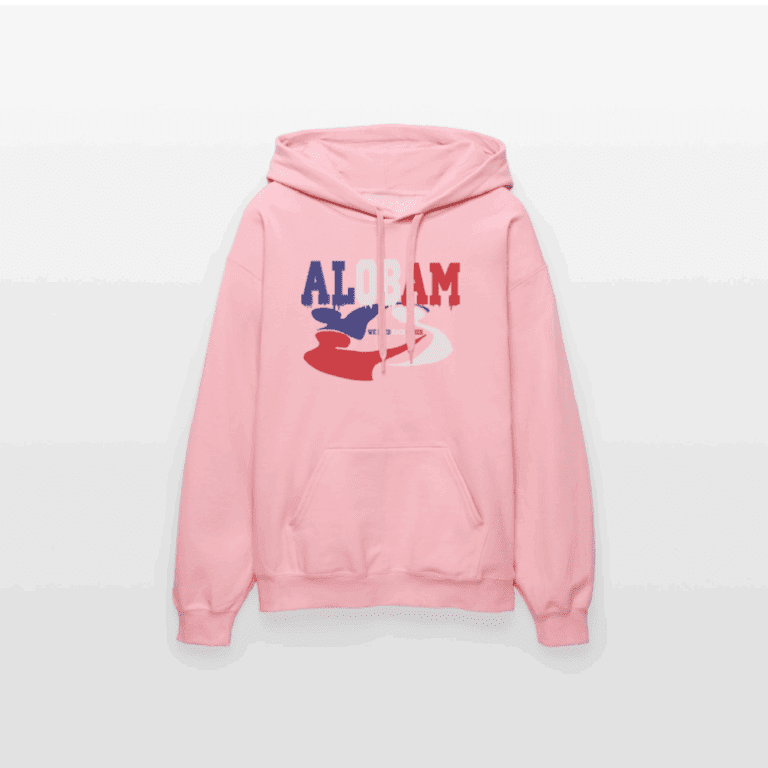 the Alobam Unisex Midweight Hoodie in classic fit with kangaroo pouch and drop shoulders.