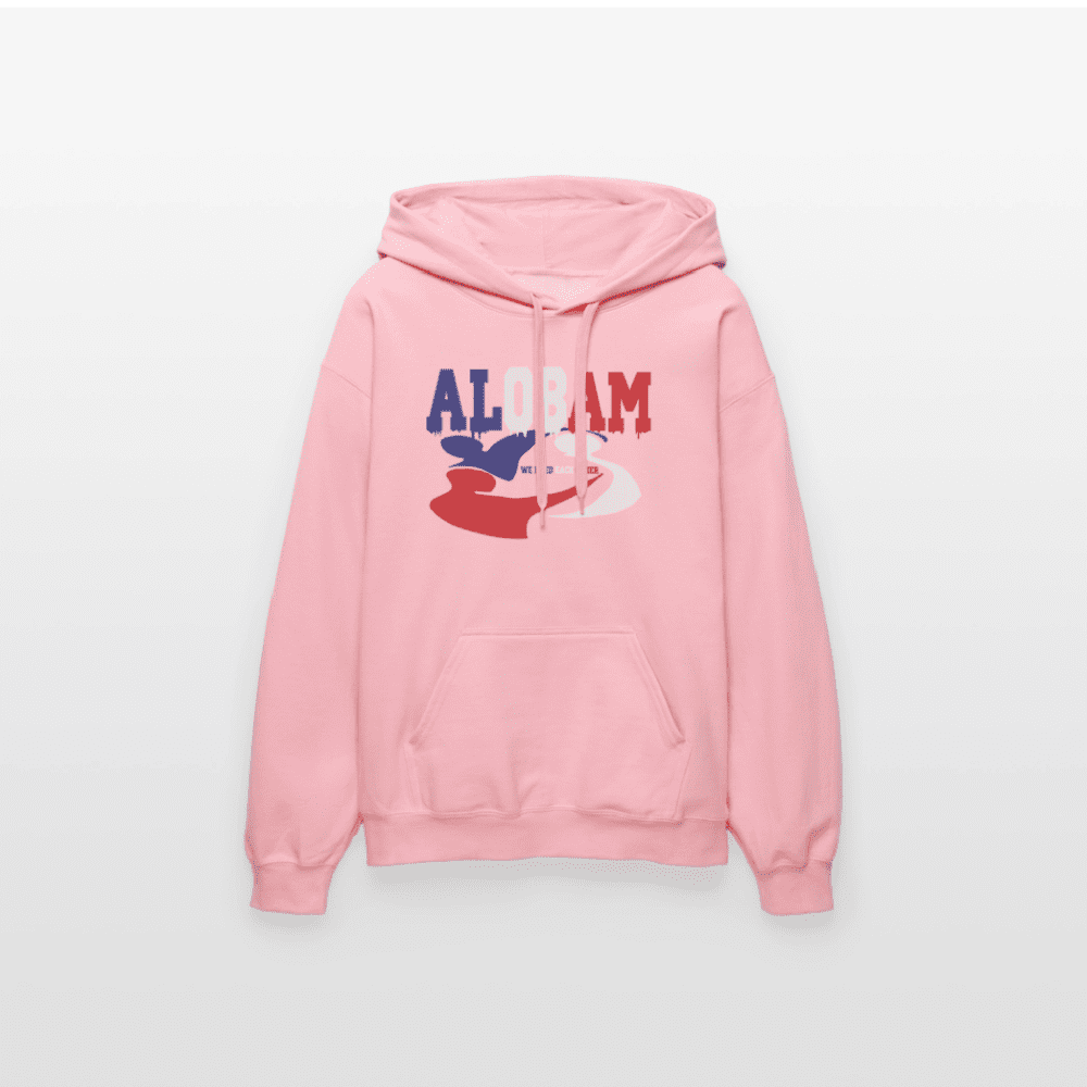 the Alobam Unisex Midweight Hoodie in classic fit with kangaroo pouch and drop shoulders.